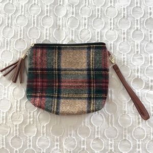 Plaid wristlet